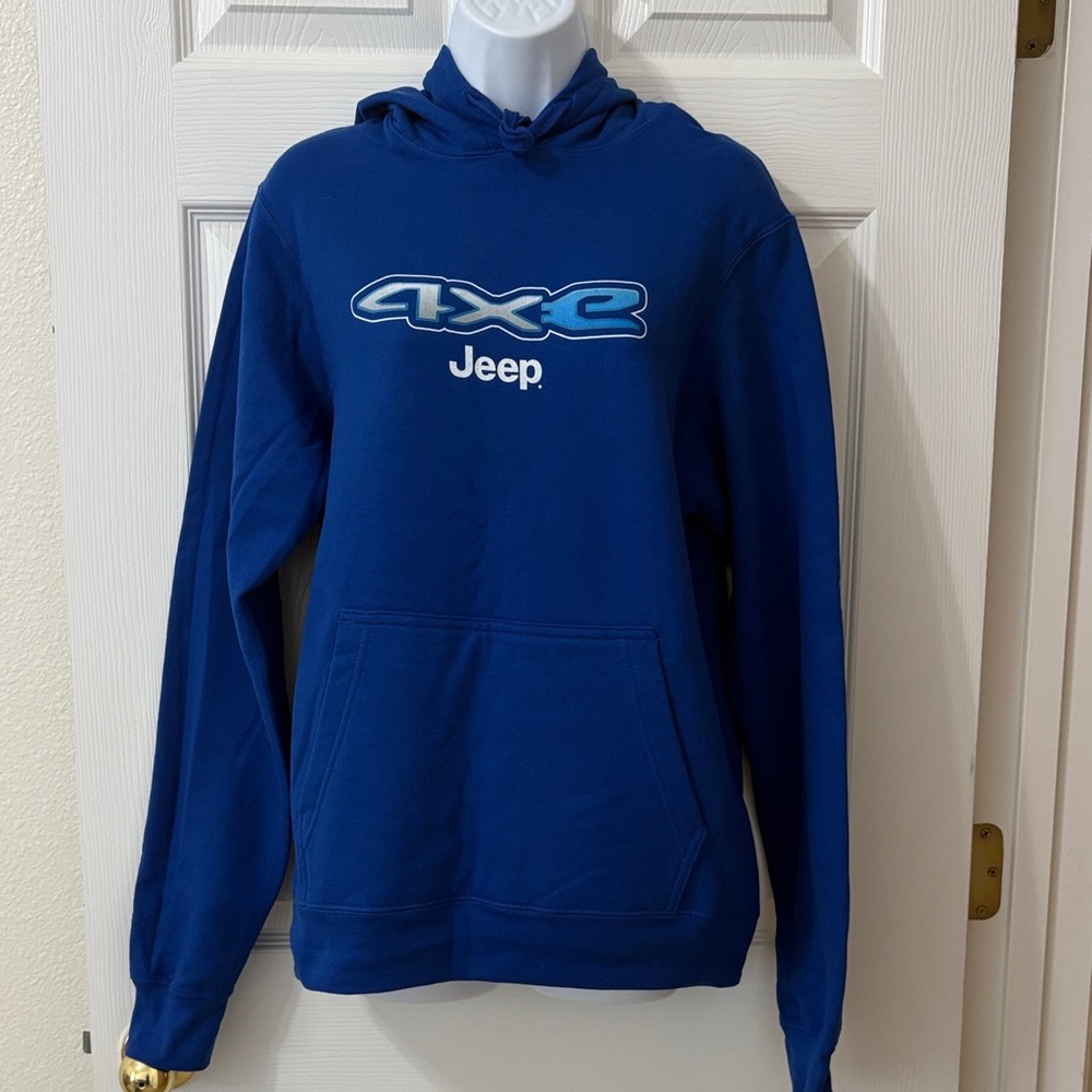 Jeep 4xe Pullover Hoodie Royal Blue Size Small